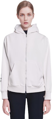 (W) 巴黎世家 白色宽松款印花拉链连帽衫. 767857TQVA4-3307 Shop (W) 巴黎世家 白色宽松款印花拉链连帽衫. 767857TQVA4-3307