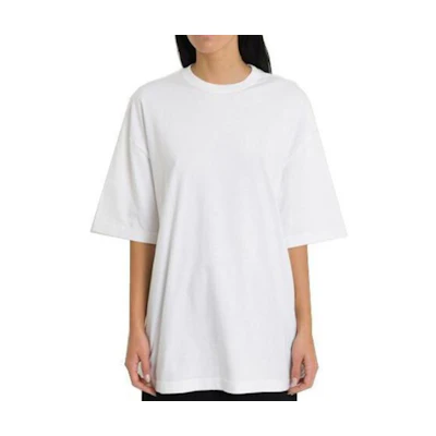 (Women) Balenciaga White Solid Color Crewneck T-Shirt. 570813-TEV68-9044