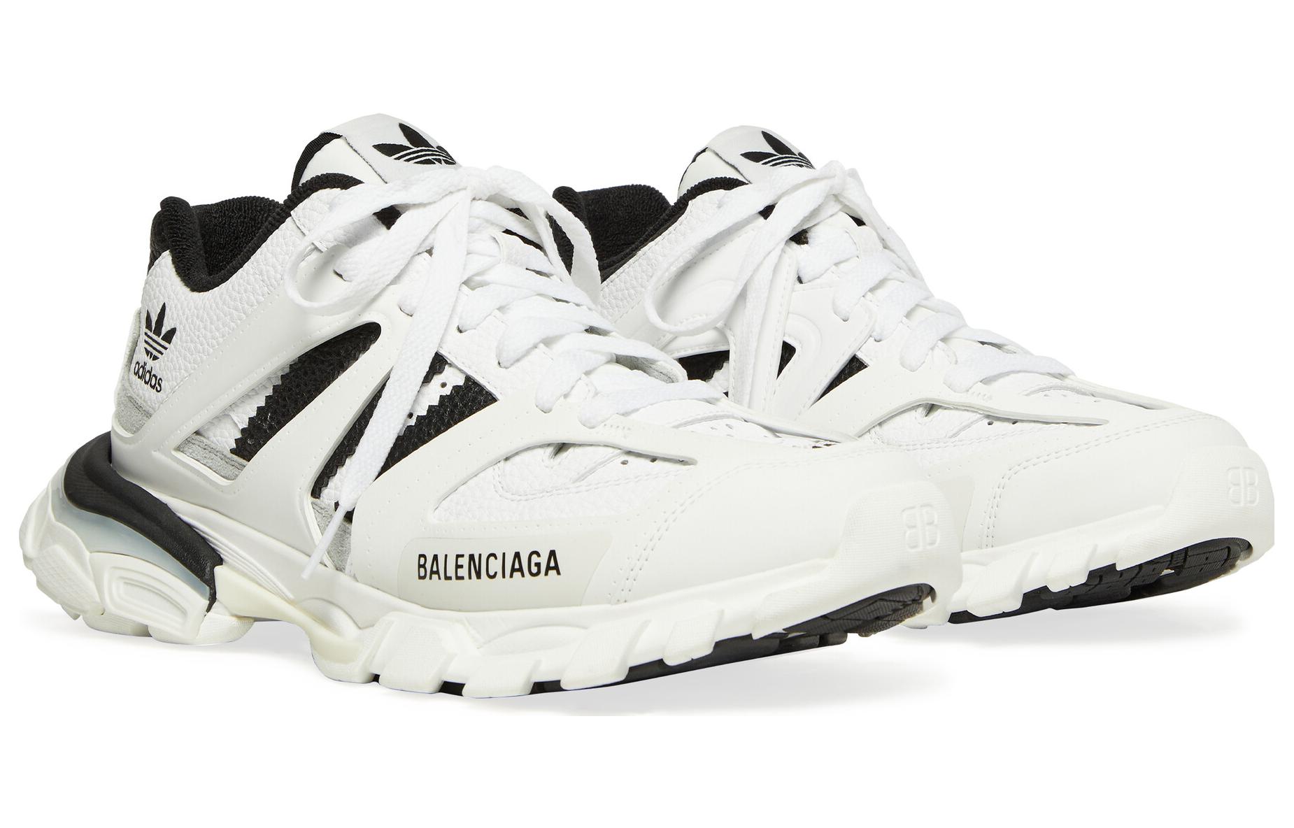(W) Balenciaga Adidas Originals Track Forum Low Top Sneaker 'White Black' 圖 3