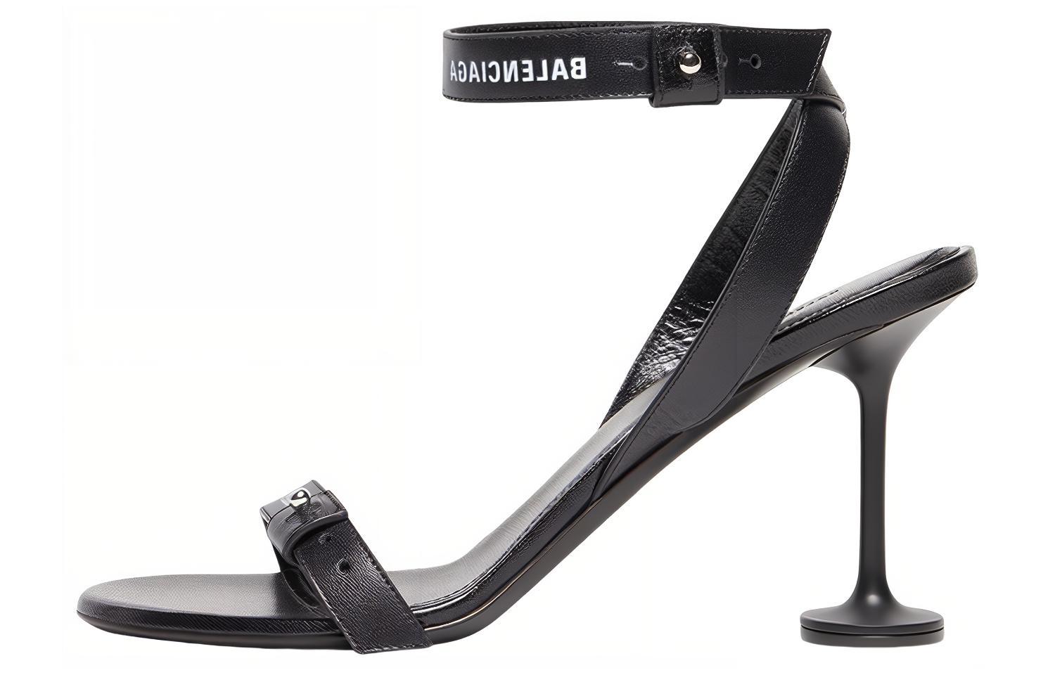(Women) Balenciaga Afterhour Sandal 'Black Leather Buckle' 694480WBBF31090