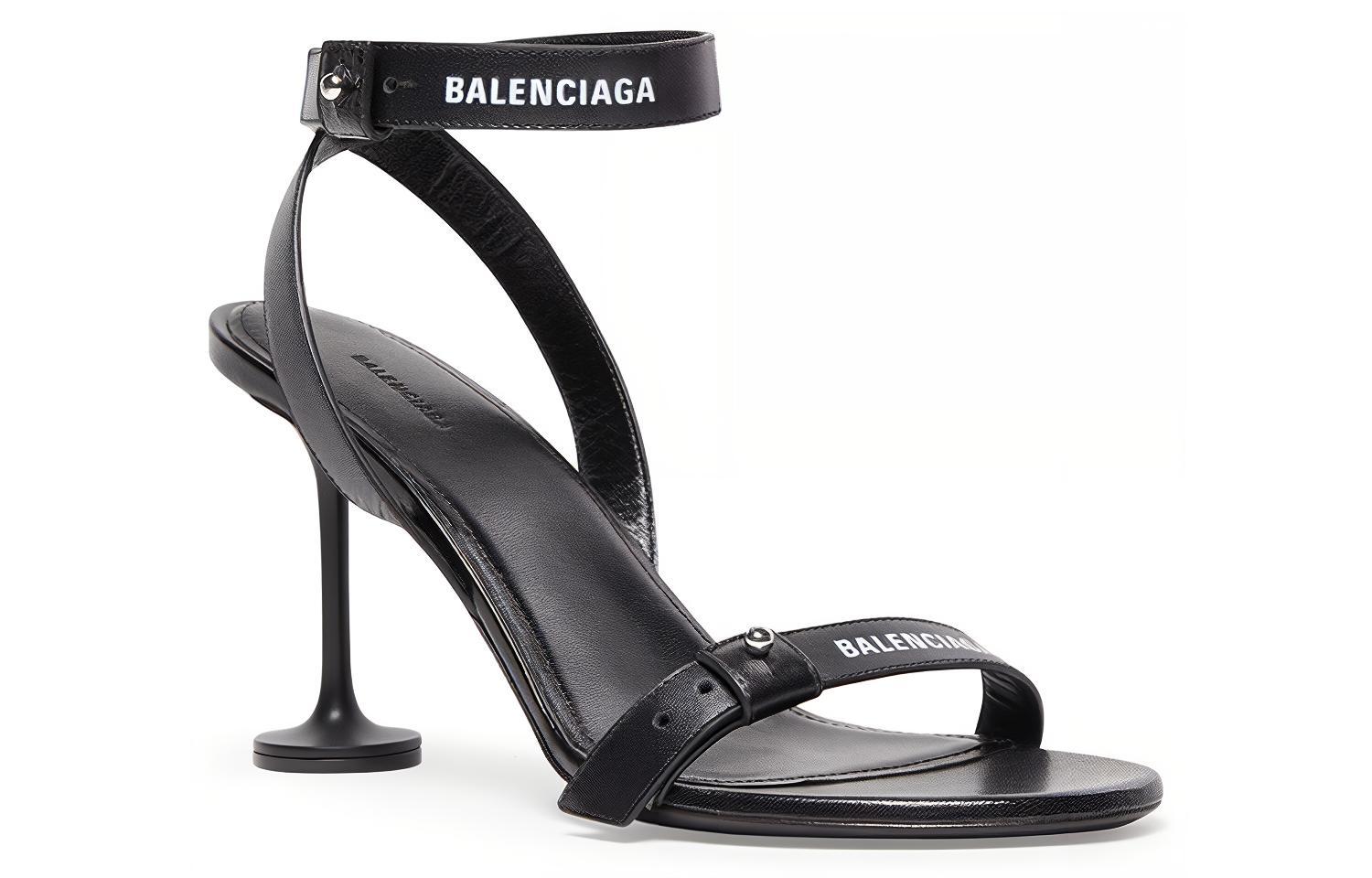 Order (W) Balenciaga Afterhour Sandaal ''Zwart Leren Gesp'' 694480WBBF31090