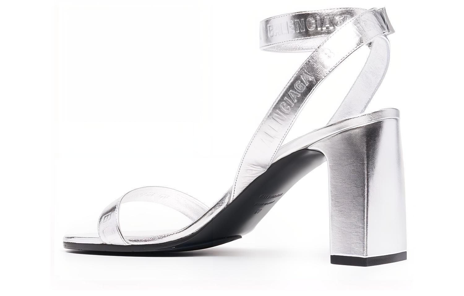 Lookbook (W) Balenciaga Afterhour Sandal 'Silver Buckle' - Sandal Perak Gancu Balenciaga 630041WBB318100