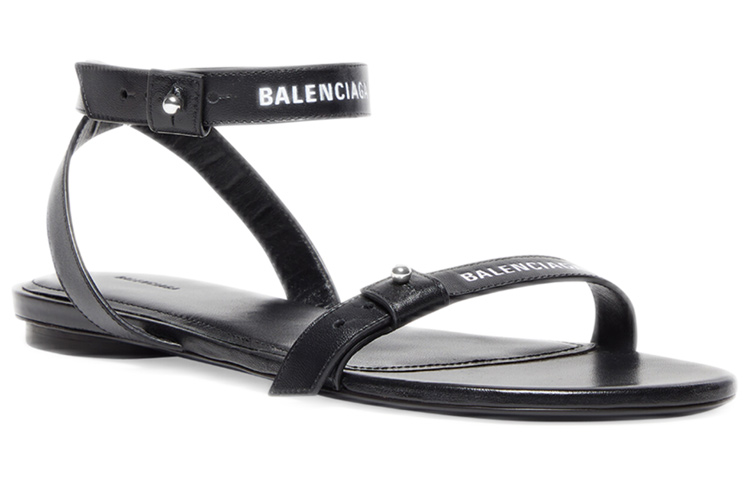 Order (W) Balenciaga Afterhour Sandalen ''Schwarzes Leder'' 694476WBBF31090