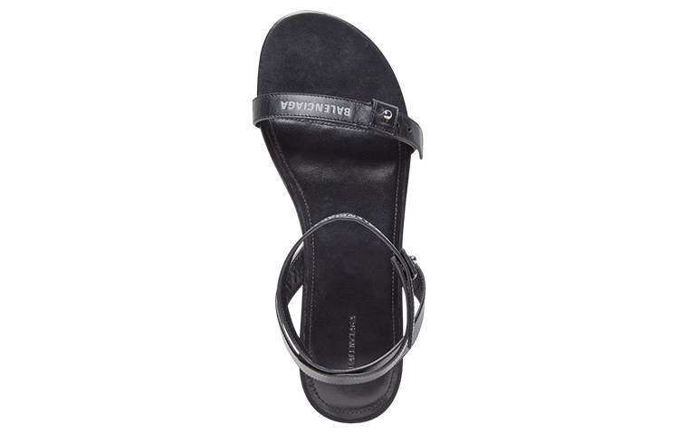 Lookbook (W) Balenciaga Afterhour Sandalen ''Schwarzes Leder'' 694476WBBF31090