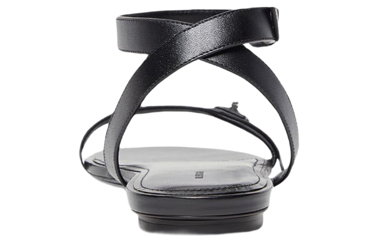 Shop (W) Balenciaga Afterhour Sandalen ''Schwarzes Leder'' 694476WBBF31090
