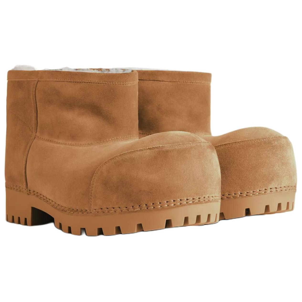 Lookbook (W) Botines Balenciaga Alaska de Piel Marrón 803771WBFC12200