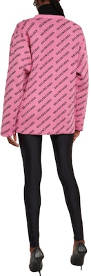 (W) Kardigan Rajut Balenciaga Cetakan Huruf Pink Semua-Fit Biasa. 733891T32335231 Shop (W) Kardigan Rajut Balenciaga Cetakan Huruf Pink Semua-Fit Biasa. 733891T32335231