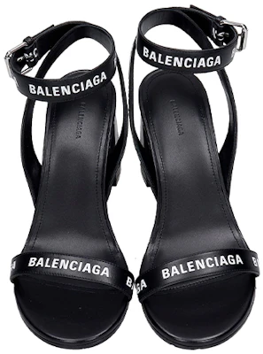 (W) Tacchi Sandalo Balenciaga con Logo All Over ''Neri'' 630041WBAE11090 Shop (W) Tacchi Sandalo Balenciaga con Logo All Over ''Neri'' 630041WBAE11090