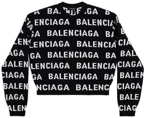 (W) Balenciaga 全版FW23拼色Logo針織毛衣黑色 常規版型 761591T16731070 Buy (W) Balenciaga 全版FW23拼色Logo針織毛衣黑色 常規版型 761591T16731070