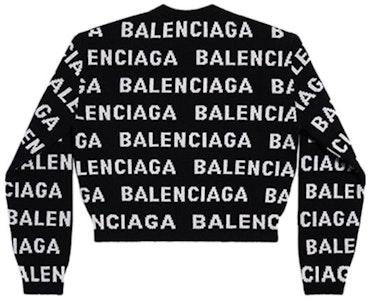 (W) Balenciaga 全版FW23拼色Logo針織毛衣黑色 常規版型 761591T16731070 Lookbook (W) Balenciaga 全版FW23拼色Logo針織毛衣黑色 常規版型 761591T16731070
