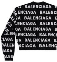 (W) Balenciaga 全版FW23拼色Logo針織毛衣黑色 常規版型 761591T16731070 Shop (W) Balenciaga 全版FW23拼色Logo針織毛衣黑色 常規版型 761591T16731070