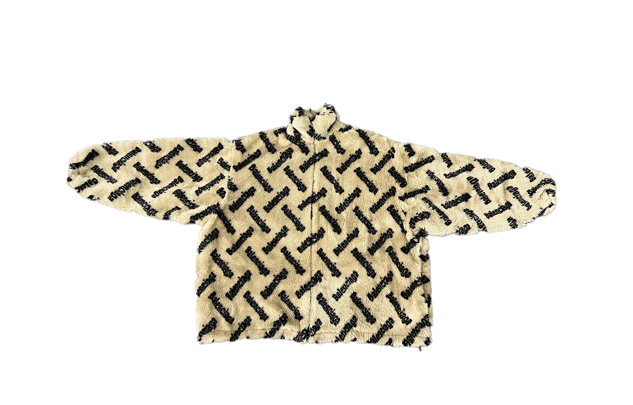 (Women) Balenciaga Allover Logo Turtleneck Zip-Up Jacket Regular Fit Women Multicolor 622957TNQ341094