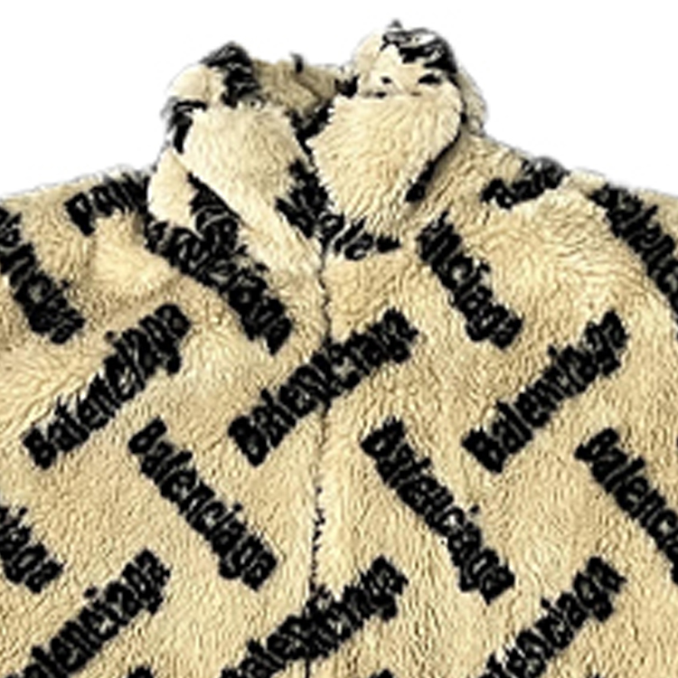 (Women) Balenciaga Allover Logo Turtleneck Zip-Up Jacket Regular Fit Women Multicolor 622957TNQ341094 圖 3