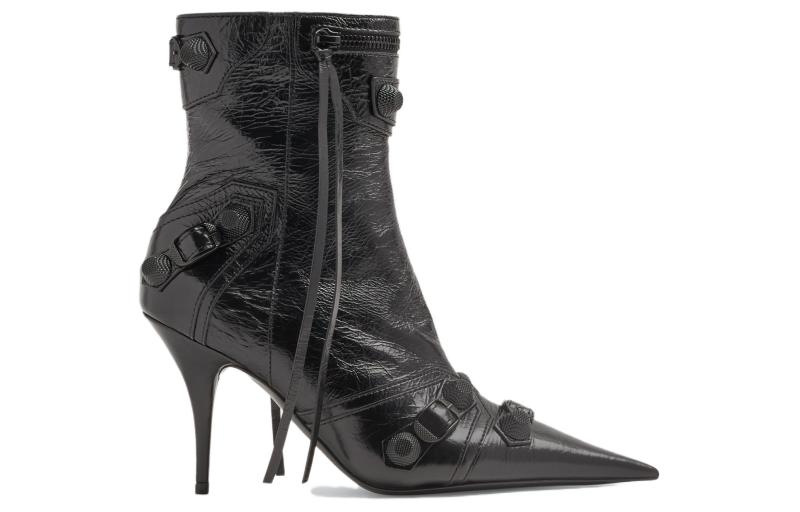 Order (W) Balenciaga Enkellaars 9cm ''Zwart Leer Comfort Mode'' 694379WBUA11010