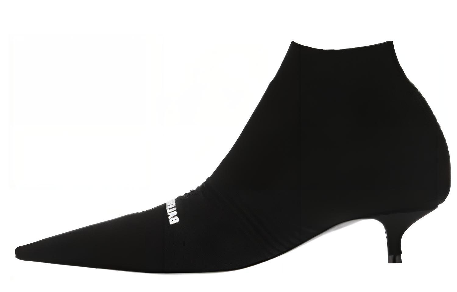 (Women) Balenciaga Ankle Boot 'Asymmetric Low Heel Black' 653777W2CW11090