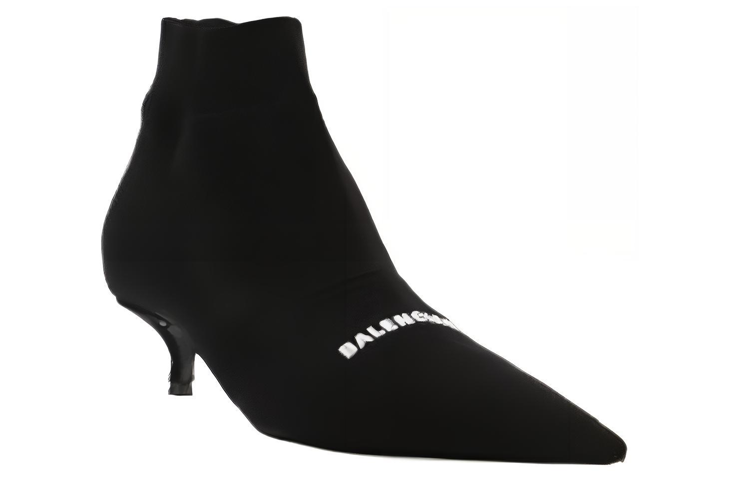 Lookbook (W) Balenciaga Enkellaars ''Asymmetric Lage Hak Zwart'' 653777W2CW11090