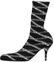 (Women) Balenciaga 80mm Monogram Logo Spandex Boots 'Black' 549784W1P601264 (Women) Balenciaga 80mm Monogram Logo Spandex Boots 'Black' 549784W1P601264