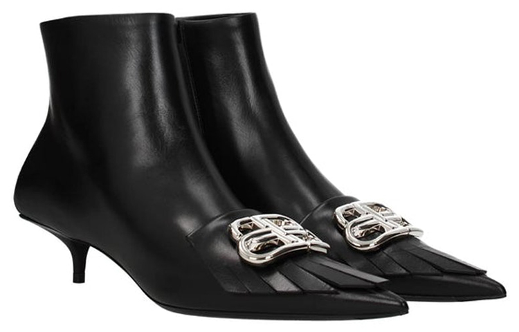 Lookbook (W) Balenciaga Enkelboot ''Zwart Leren Mode'' 591026WAZN31081