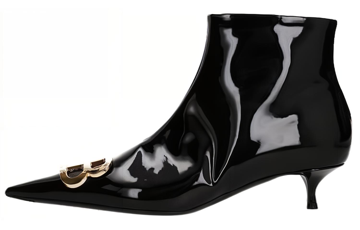 (Women) Balenciaga Ankle Boot 'Black Patent Leather' 539647WAVF01000