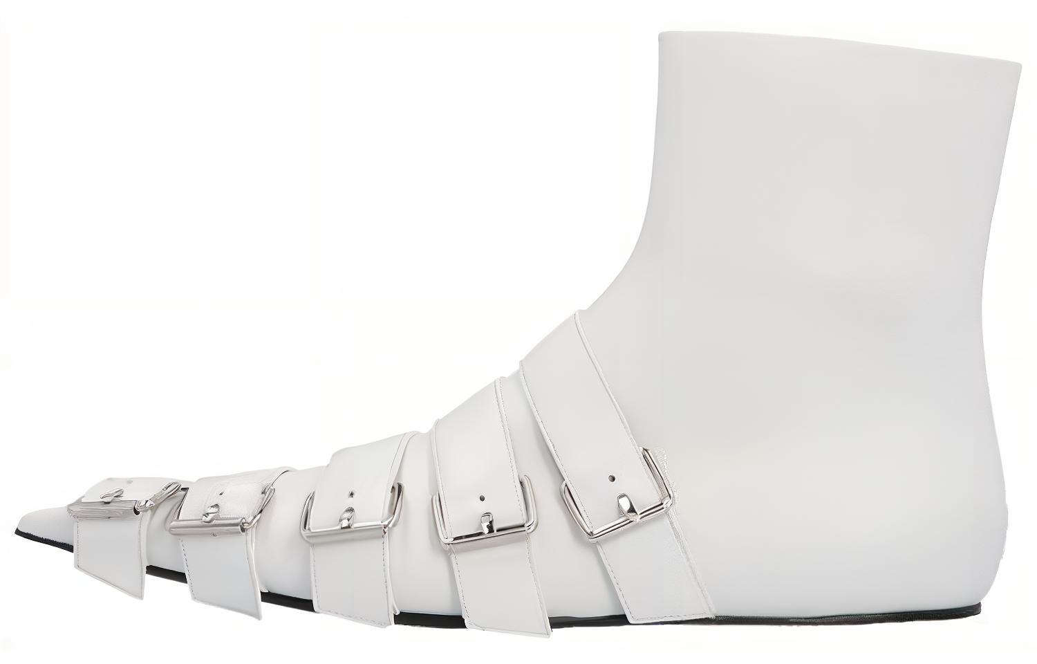 (Women) Balenciaga Ankle Boot 'White Leather' 643140WA8FE9081
