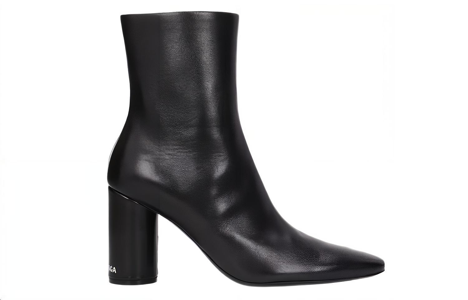 (W) Balenciaga Ankle Boot Leather 'Black' 圖 2