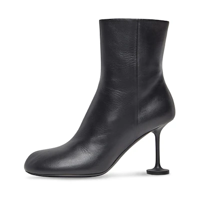 (W) Balenciaga Lady 90mm Ankle Boots 'Black Leather'