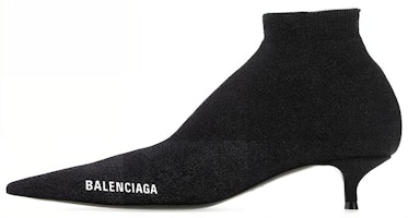 (Women) Balenciaga Ankle Boots 'Simple Black Kitten Heel' 615010W2AF11090 (Women) Balenciaga Ankle Boots 'Simple Black Kitten Heel' 615010W2AF11090