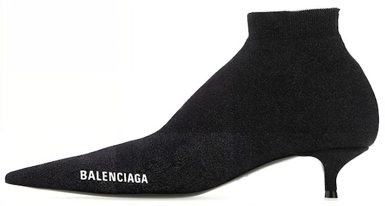 (W) Balenciaga Sepatu Boot Pergelangan 'Hitam Sederhana Hak Kucing' 615010W2AF11090 Buy (W) Balenciaga Sepatu Boot Pergelangan 'Hitam Sederhana Hak Kucing' 615010W2AF11090