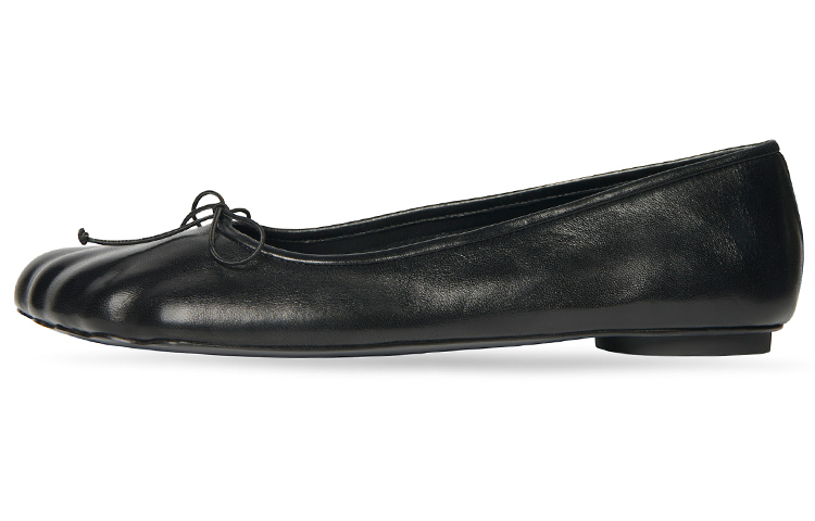 (Women) Balenciaga Anatomic Ballerina Shoes 'Black Shiny Soft Sheepskin' 714260WBCW01000