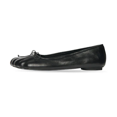 (W) Balenciaga Anatomic Ballerina Shoes 'Black Shiny Soft Sheepskin'