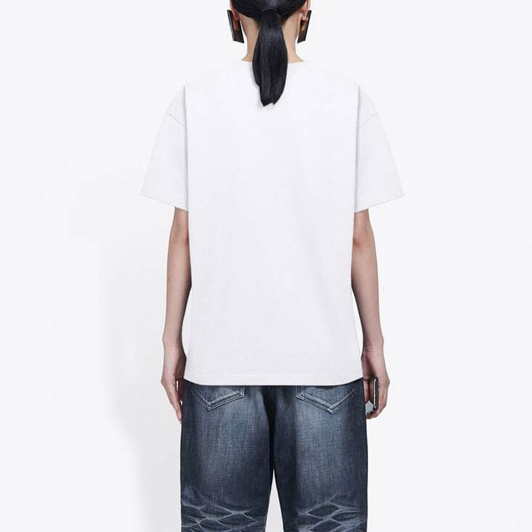 (Women) Balenciaga Band Portrait Logo Vintage Tee White 612965TIV479000 圖 5