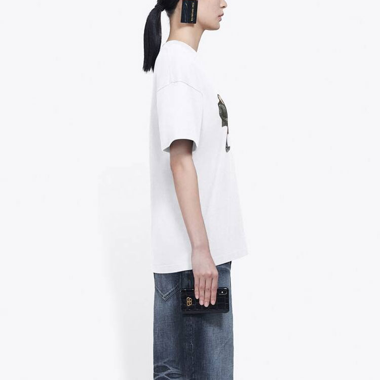 (Women) Balenciaga Band Portrait Logo Vintage Tee White 612965TIV479000 圖 6