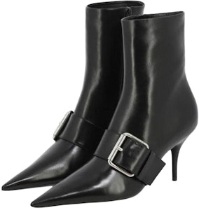 Balenciaga巴黎世家 BB 低筒靴 皮革 尖頭 女款 黑色 Lookbook Balenciaga巴黎世家 BB 低筒靴 皮革 尖頭 女款 黑色