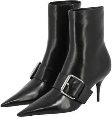 (W) Balenciaga BB Boots 'Kulit Hitam Ujung Lancip' 762297WBCW21081 Lookbook (W) Balenciaga BB Boots 'Kulit Hitam Ujung Lancip' 762297WBCW21081