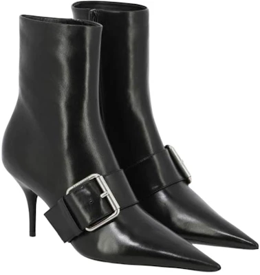 (W) Balenciaga BB Boots 'Kulit Hitam Ujung Lancip' 762297WBCW21081 Shop (W) Balenciaga BB Boots 'Kulit Hitam Ujung Lancip' 762297WBCW21081