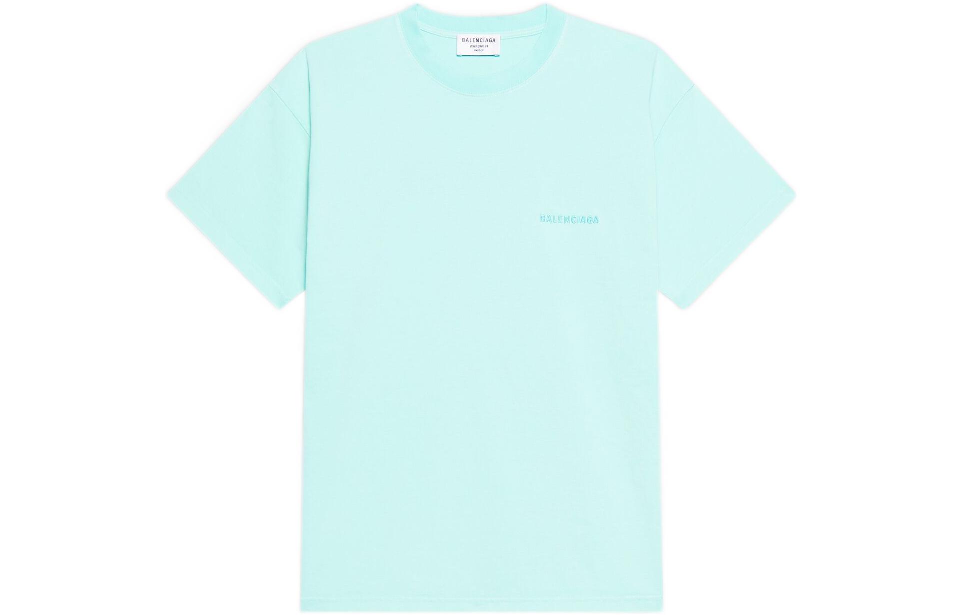 (Women) Balenciaga BB Icon Embroidered Logo Tee -  Light Green Loose Fit T-Shirt. 612965TLVB93062 圖 2