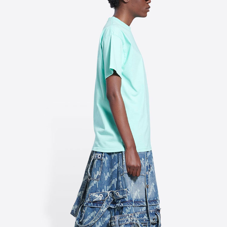 (Women) Balenciaga BB Icon Embroidered Logo Tee -  Light Green Loose Fit T-Shirt. 612965TLVB93062 圖 6