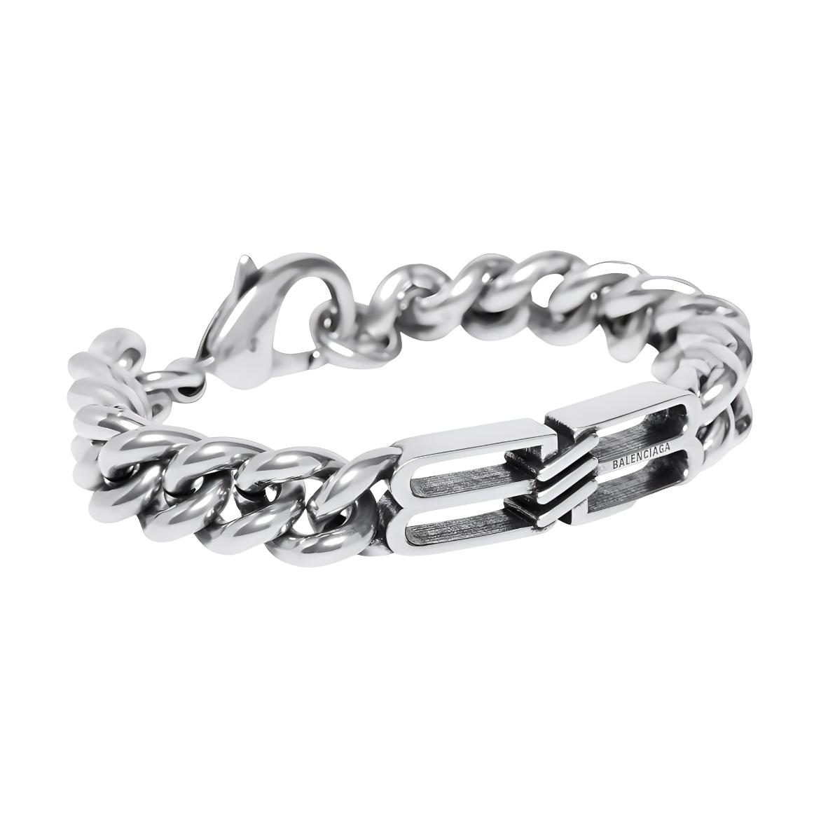 Shop (W) 巴黎世家 BB Icon 標誌手鍊 銀色 718493TZ99I0911