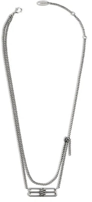 (W) Kalung Balenciaga BB Icon Polished Brass Silver Wanita. 789271TZ99I Shop (W) Kalung Balenciaga BB Icon Polished Brass Silver Wanita. 789271TZ99I