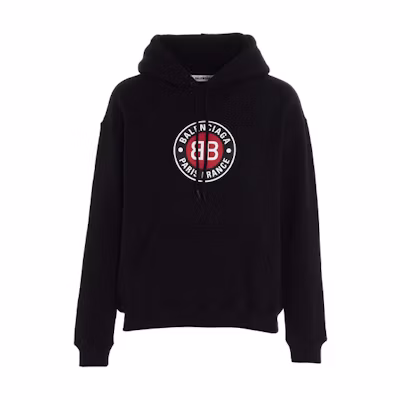 (Women) Balenciaga BB Logo Hoodie Black 612959TJVD71000