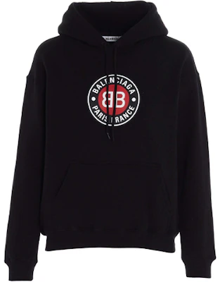 (W) 巴黎世家BB Logo連帽衫 黑色 612959TJVD71000 Order (W) 巴黎世家BB Logo連帽衫 黑色 612959TJVD71000