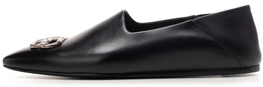 Balenciaga 巴黎世家 BB 藝術簡約休閒貼花平底鞋 黑色 Buy Balenciaga 巴黎世家 BB 藝術簡約休閒貼花平底鞋 黑色