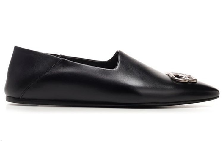 Order Balenciaga 巴黎世家 BB 藝術簡約休閒貼花平底鞋 黑色