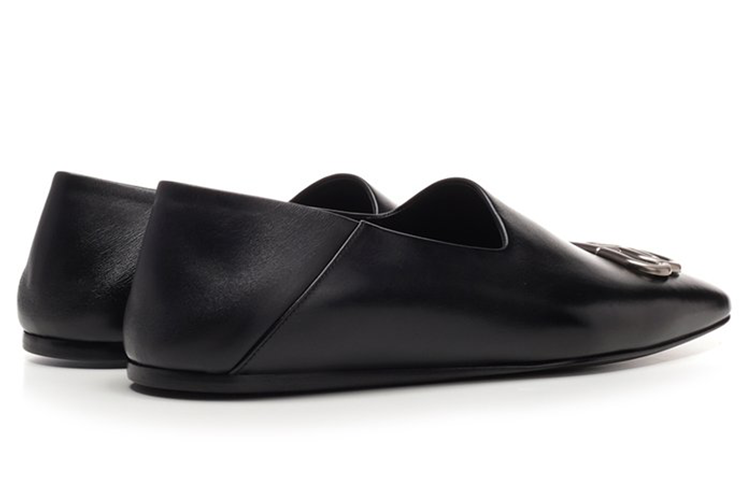 Purchase Balenciaga 巴黎世家 BB 藝術簡約休閒貼花平底鞋 黑色