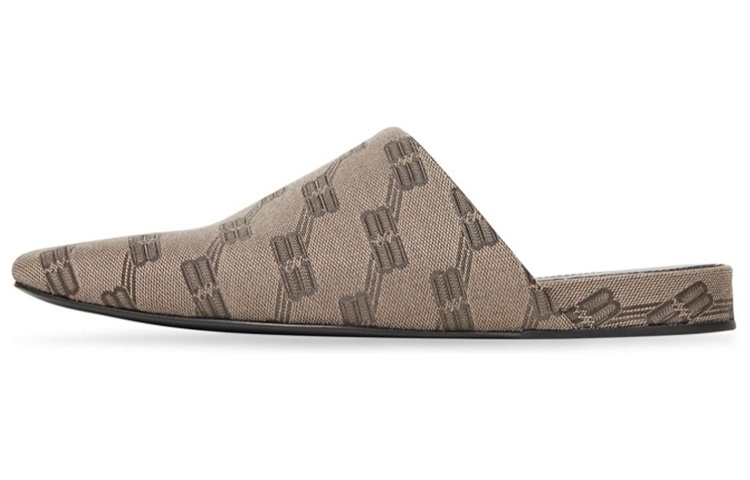(Women) Balenciaga BB Monogram Cosy Mules 'Beige Brown' 653879W2I103020