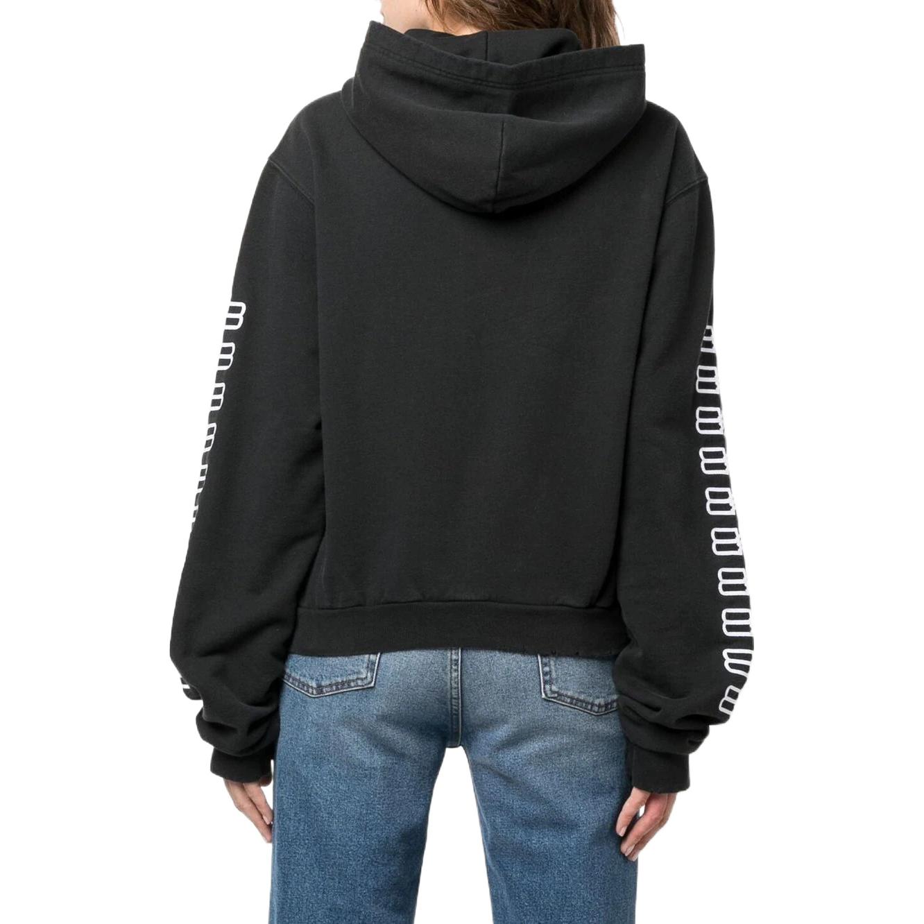 (Women) Balenciaga BB Paris Icon SS22  Black Logo Print Zip Hoodie. 697949TMVG60903 圖 5