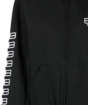 (W) 巴黎世家 BB Paris Icon SS22 黑色标志印花拉链连帽衫 697949TMVG60903 Sizing (W) 巴黎世家 BB Paris Icon SS22 黑色标志印花拉链连帽衫 697949TMVG60903