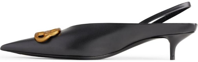 (Women) Balenciaga BB Square Knife Slingback pumps 'Black' 691740WAWNC1088 (Women) Balenciaga BB Square Knife Slingback pumps 'Black' 691740WAWNC1088