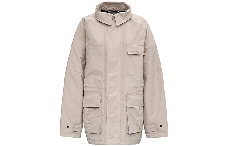 (Women) Balenciaga Beige Multi-Pocket Collared Jacket 663016TKO319710 圖 2