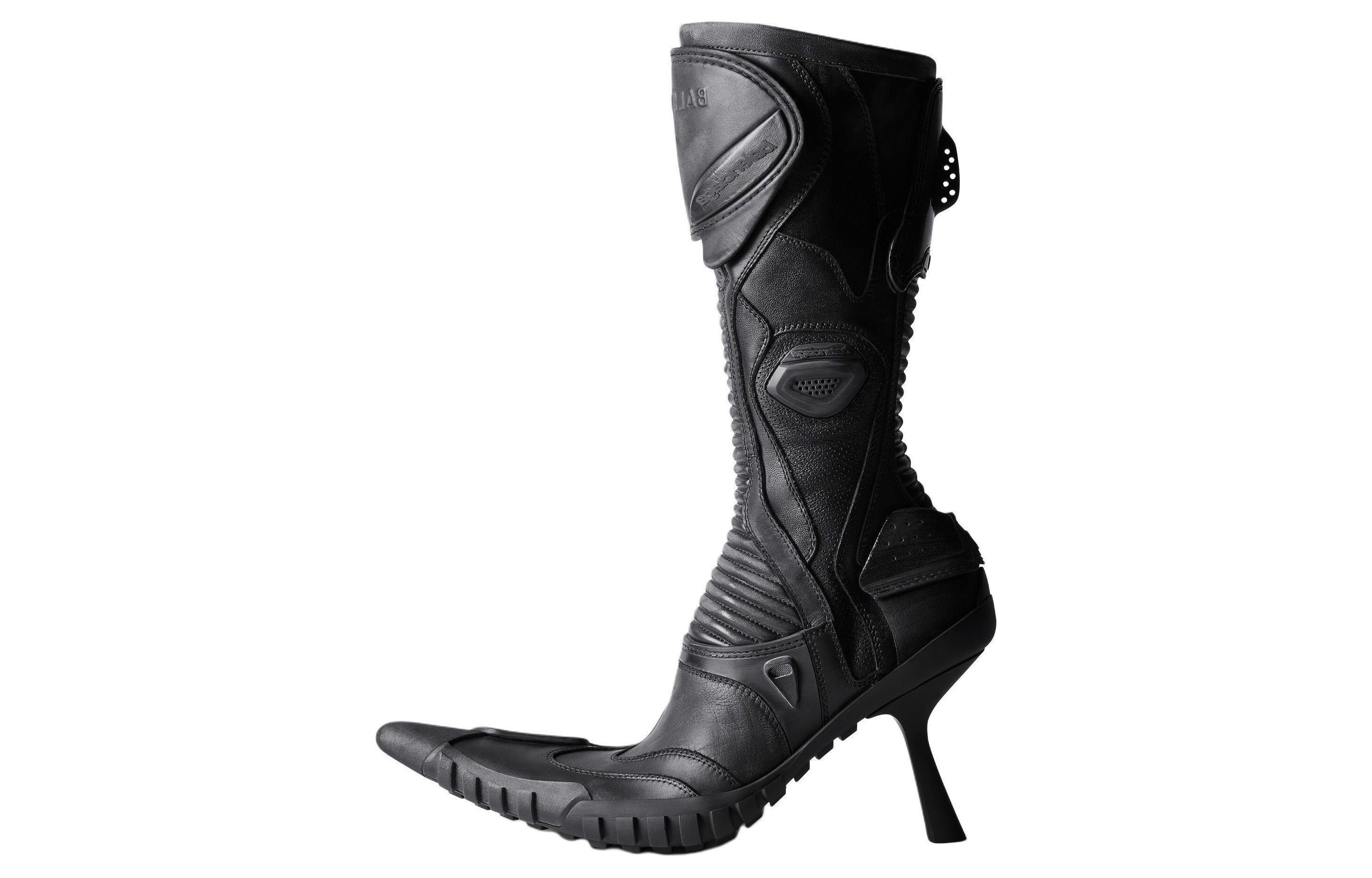 (Women) Balenciaga Biker Boot 'Black Leather Pointed-Toe' 762245WB6A21000